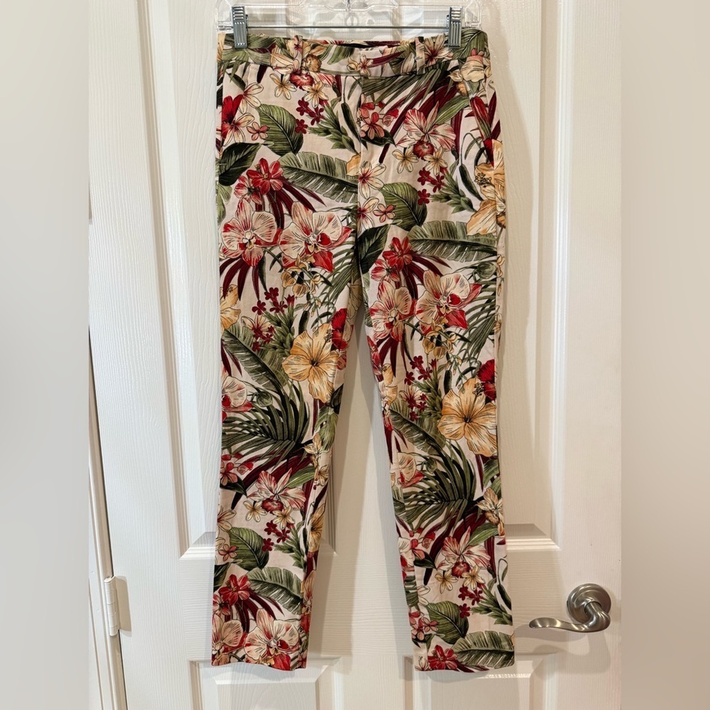 Zara floral ankle pants, women’s size small